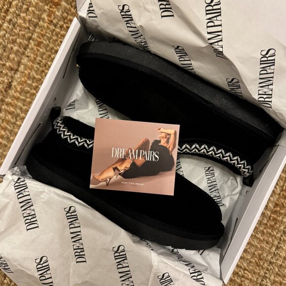 Genuine Suede Plush Fur-Lined Winter Platform Slippers - Picture 5 of 8